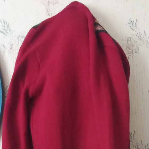 Koos of course cardigan sweeter jacket (Xs )silk wool floral embroidery art - Picture 6 of 8